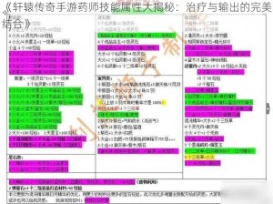 《轩辕传奇手游药师技能属性大揭秘：治疗与输出的完美结合》