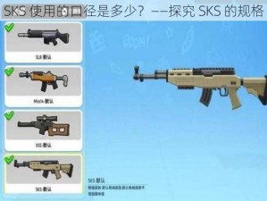 SKS 使用的口径是多少？——探究 SKS 的规格