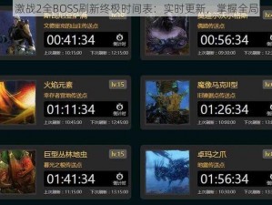 激战2全BOSS刷新终极时间表：实时更新，掌握全局