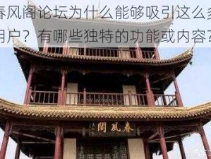 春风阁论坛为什么能够吸引这么多用户？有哪些独特的功能或内容？