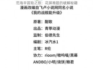 范海辛冒险之旅：花屏难题的破解秘籍