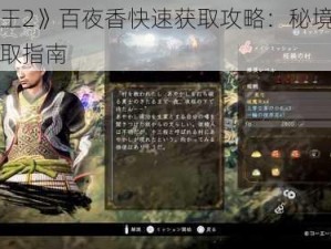 《仁王2》百夜香快速获取攻略：秘境探索与刷取指南