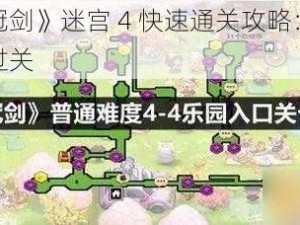 《坎公骑冠剑》迷宫 4 快速通关攻略：掌握这些技巧轻松过关