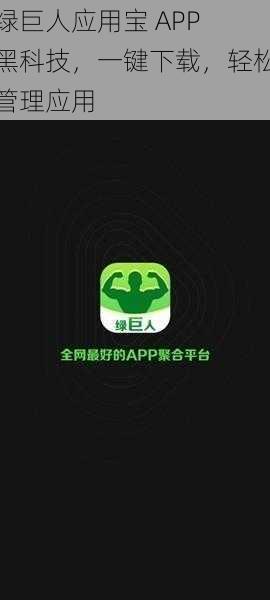 绿巨人应用宝 APP 黑科技，一键下载，轻松管理应用