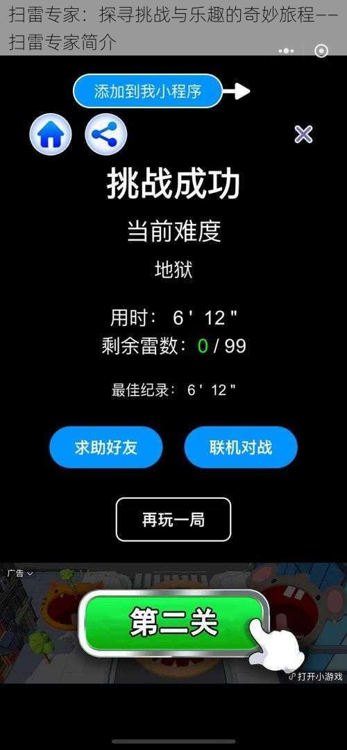 扫雷专家：探寻挑战与乐趣的奇妙旅程——扫雷专家简介