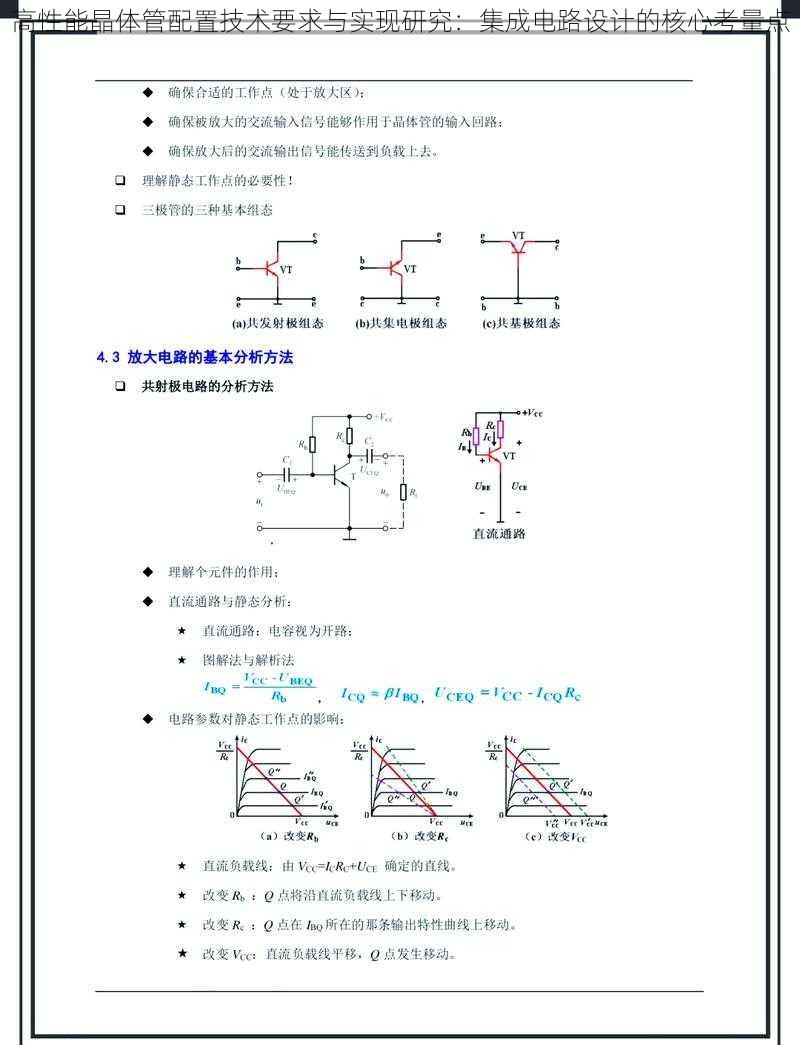 高性能晶体管配置技术要求与实现研究：集成电路设计的核心考量点