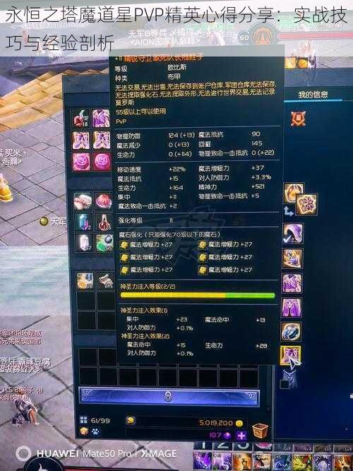 永恒之塔魔道星PVP精英心得分享：实战技巧与经验剖析