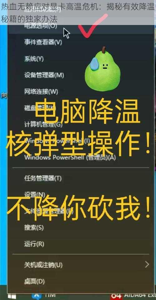 热血无赖应对显卡高温危机：揭秘有效降温秘籍的独家办法