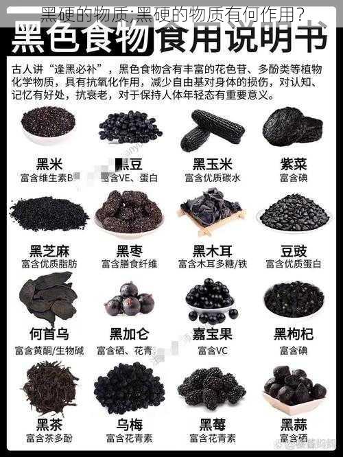 黑硬的物质;黑硬的物质有何作用？