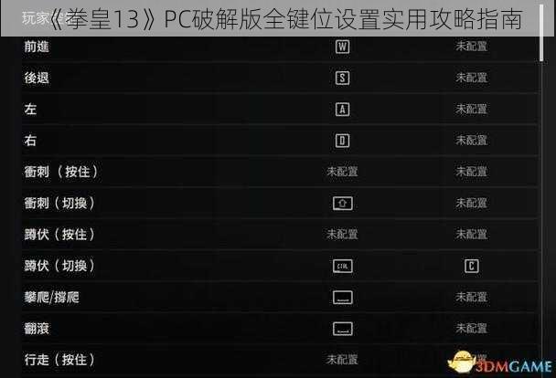 《拳皇13》PC破解版全键位设置实用攻略指南