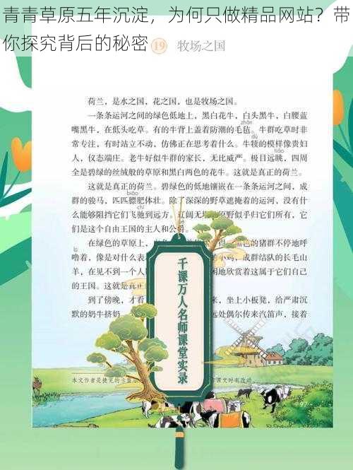 青青草原五年沉淀，为何只做精品网站？带你探究背后的秘密