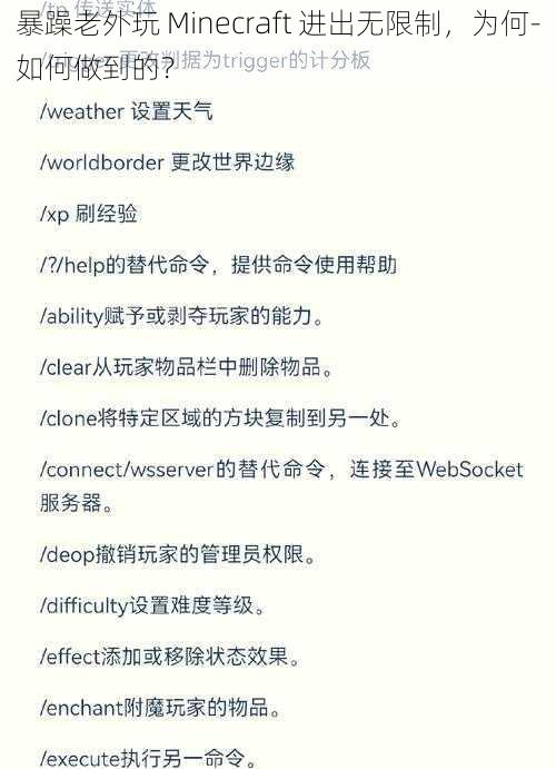 暴躁老外玩 Minecraft 进出无限制，为何-如何做到的？