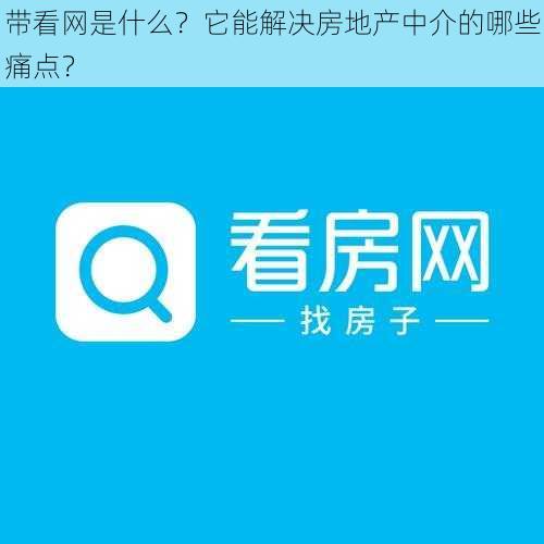 带看网是什么？它能解决房地产中介的哪些痛点？