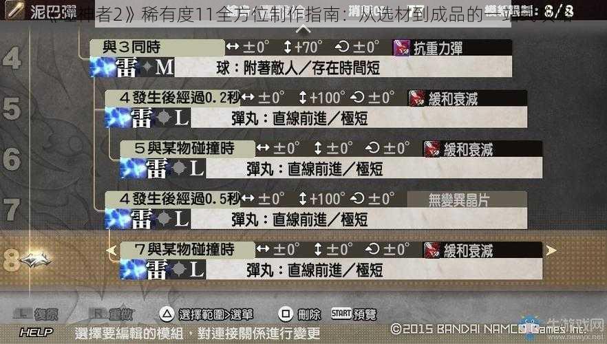 《噬神者2》稀有度11全方位制作指南：从选材到成品的一站式攻略