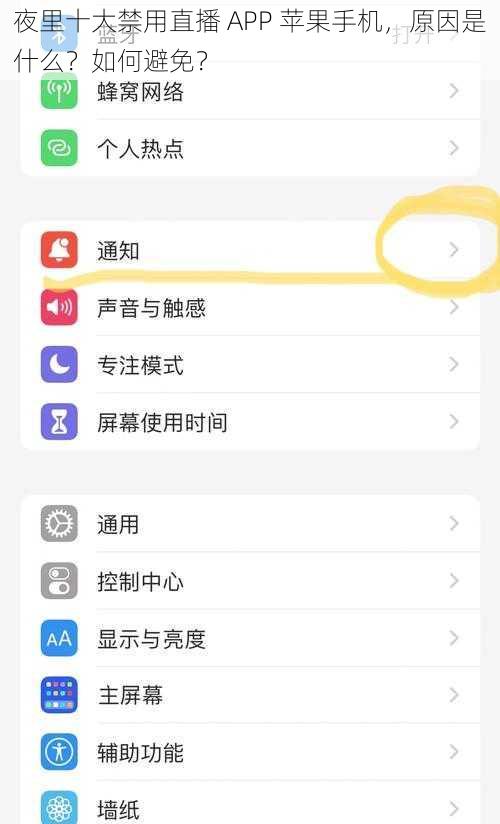 夜里十大禁用直播 APP 苹果手机，原因是什么？如何避免？