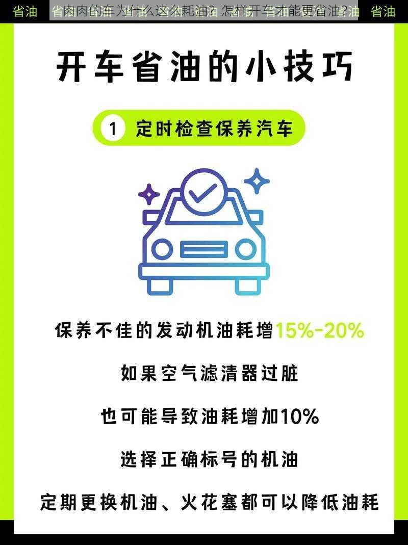 肉肉的车为什么这么耗油？怎样开车才能更省油？