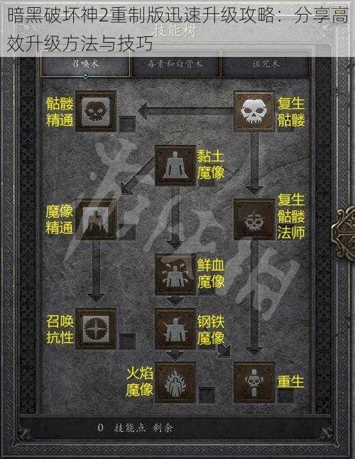 暗黑破坏神2重制版迅速升级攻略：分享高效升级方法与技巧