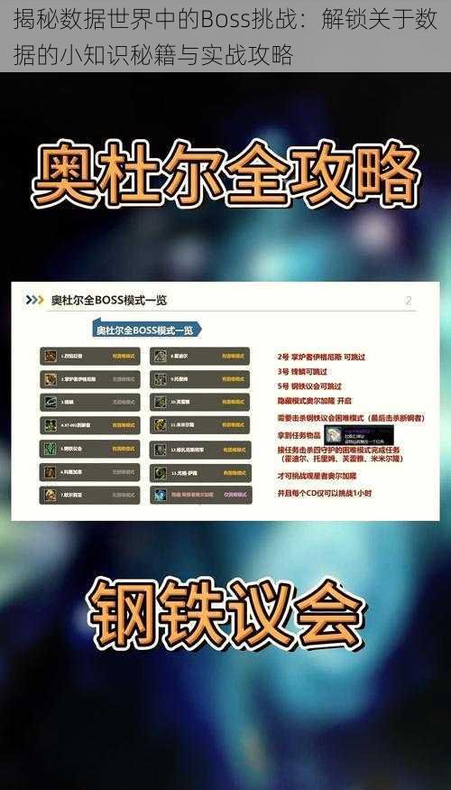 揭秘数据世界中的Boss挑战：解锁关于数据的小知识秘籍与实战攻略
