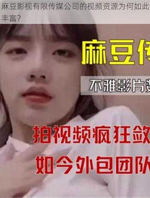 麻豆影视有限传媒公司的视频资源为何如此丰富？