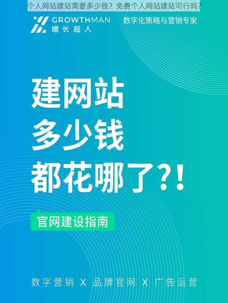 个人网站建站需要多少钱？免费个人网站建站可行吗？