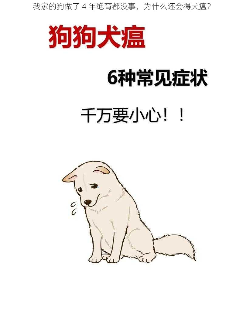 我家的狗做了 4 年绝育都没事，为什么还会得犬瘟？