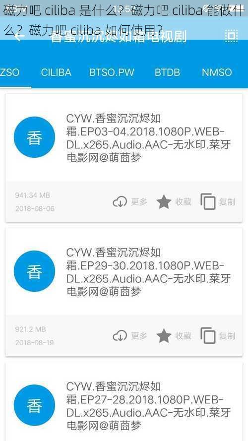 磁力吧 ciliba 是什么？磁力吧 ciliba 能做什么？磁力吧 ciliba 如何使用？