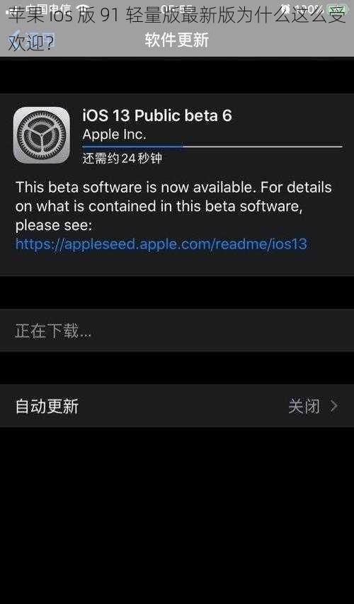 苹果 ios 版 91 轻量版最新版为什么这么受欢迎？