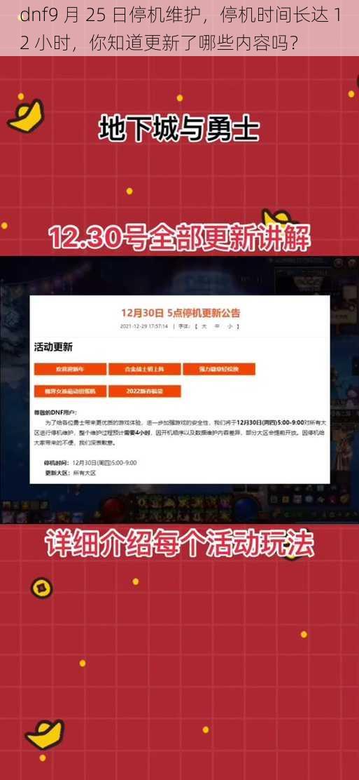 dnf9 月 25 日停机维护，停机时间长达 12 小时，你知道更新了哪些内容吗？