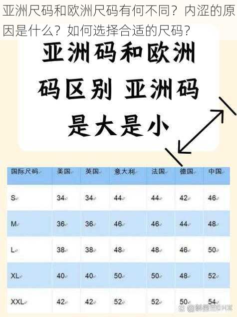 亚洲尺码和欧洲尺码有何不同？内涩的原因是什么？如何选择合适的尺码？