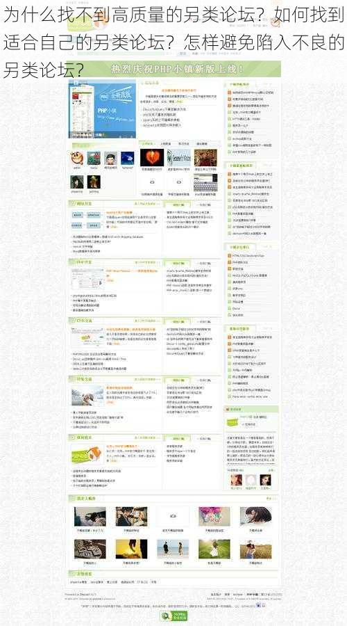 为什么找不到高质量的另类论坛？如何找到适合自己的另类论坛？怎样避免陷入不良的另类论坛？