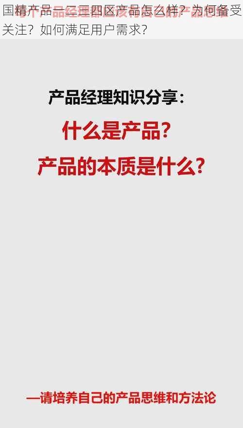 国精产品一二三四区产品怎么样？为何备受关注？如何满足用户需求？