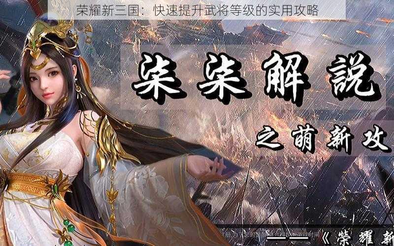 荣耀新三国：快速提升武将等级的实用攻略