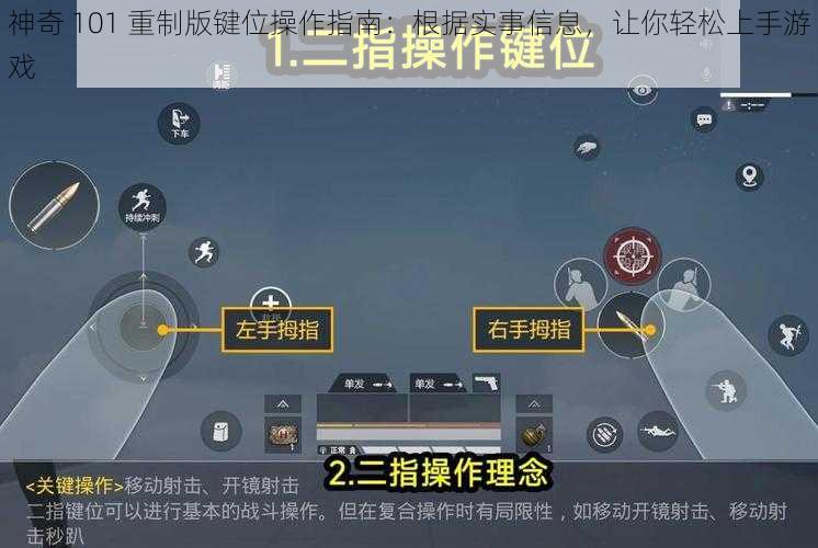 神奇 101 重制版键位操作指南：根据实事信息，让你轻松上手游戏