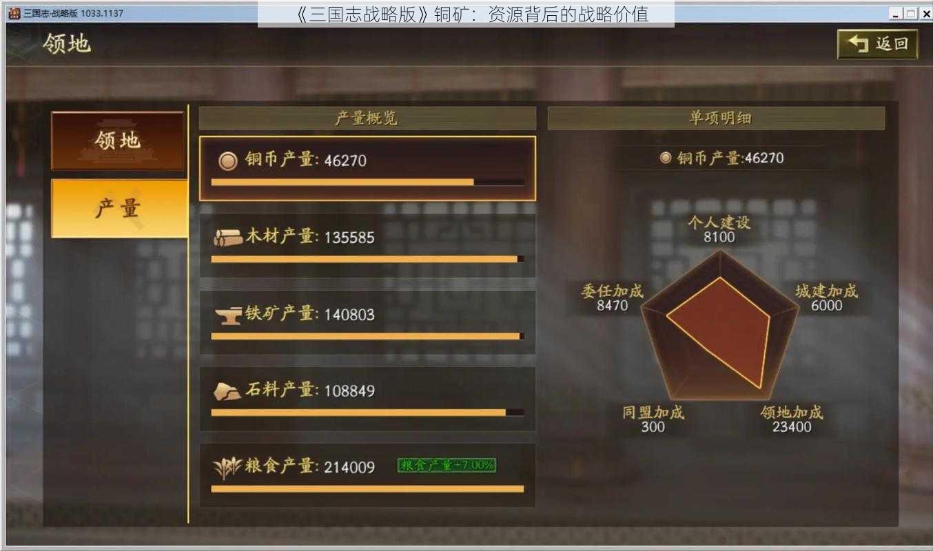 《三国志战略版》铜矿：资源背后的战略价值