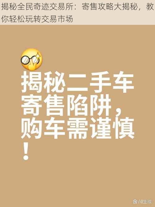 揭秘全民奇迹交易所：寄售攻略大揭秘，教你轻松玩转交易市场